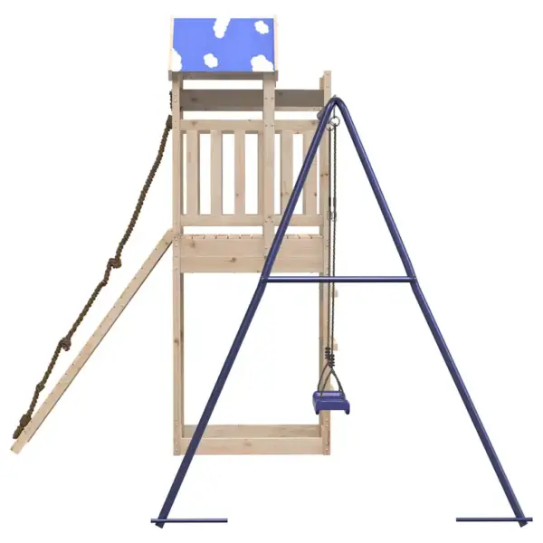 Õuemänguväljak torniga ja kiigega, männipuit, 237,5 x 259 x 239 cm – 5