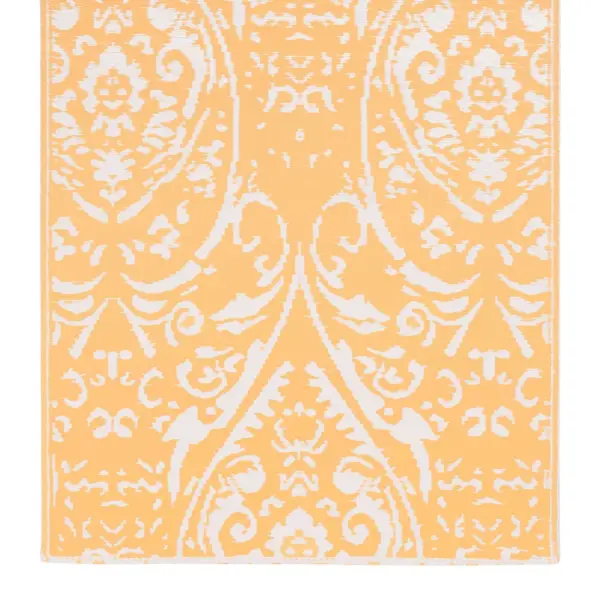 Õuevaip ARAKIL oranž-valge jacquard muster, 80 x 150 cm, polüpropüleen – 4