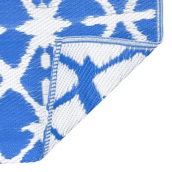 Õuevaip ARAKIL sinine ja valge jacquard-mustriga, 80 x 150 cm, polüpropüleen – 6