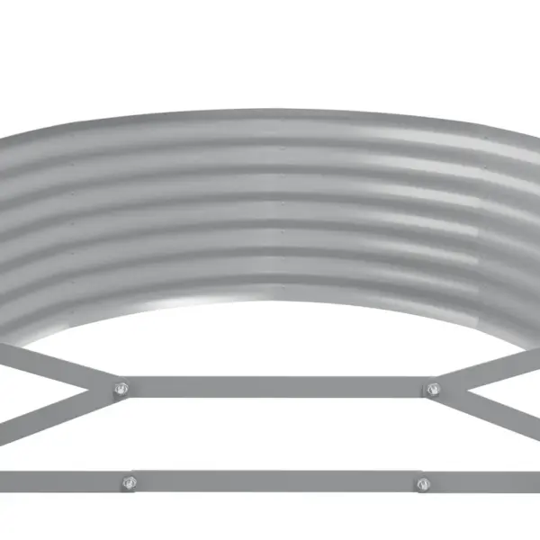Ovaalne aia taimelava, galvaniseeritud teras, antratsiit, 175 x 100 x 36 cm – 5