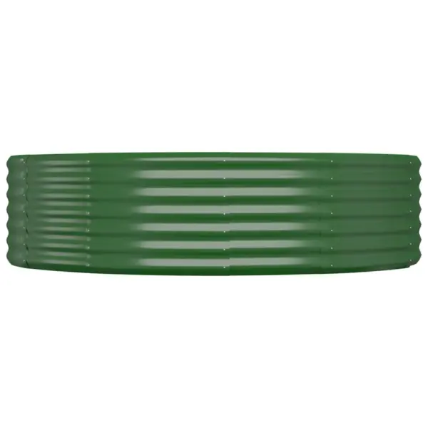 Ovaalne aia taimelava, galvaniseeritud teras, roheline, 214 x 140 x 36 cm – 4