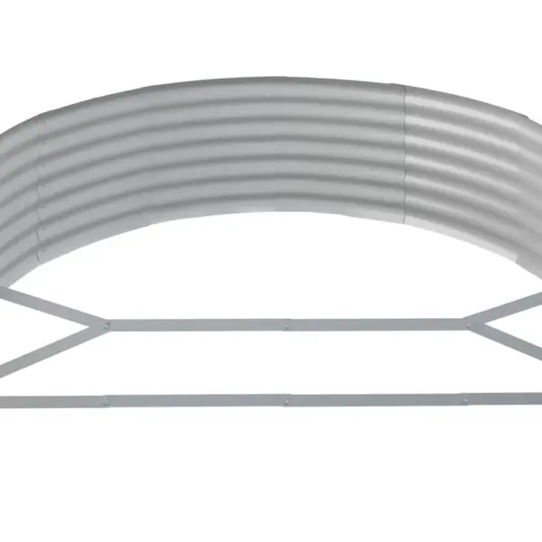 Ovaalne aia taimelava, galvaniseeritud teras, roheline, 214 x 140 x 36 cm – 5