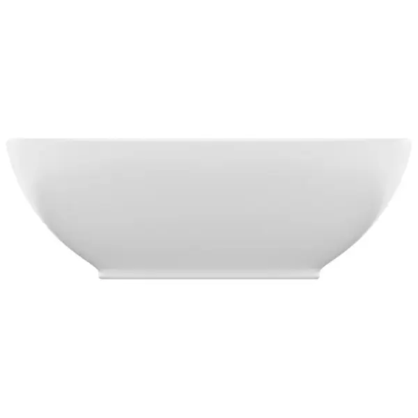 Ovaalne mattvalge keraamiline kapipealne valamu, 40 x 33 cm – 3