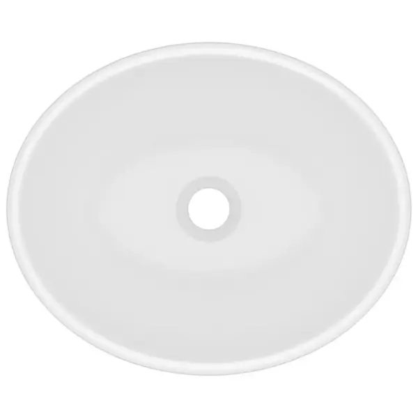 Ovaalne mattvalge keraamiline kapipealne valamu, 40 x 33 cm – 4