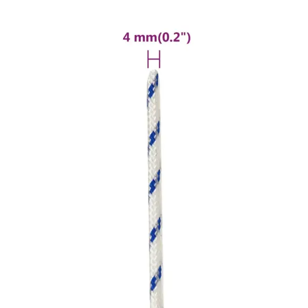 Paadiköis polüpropüleenist, 4 mm, 250 m, valge - 6