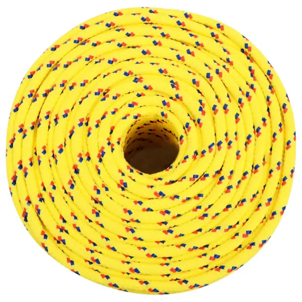 Punutud polüpropüleenist paadiköis, kollane, 6 mm, 50 m – 3