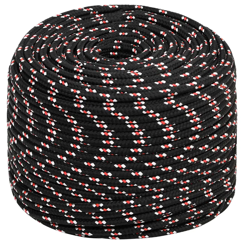 Polüpropüleenist paadiköis, must, 10 mm, 500 m rull