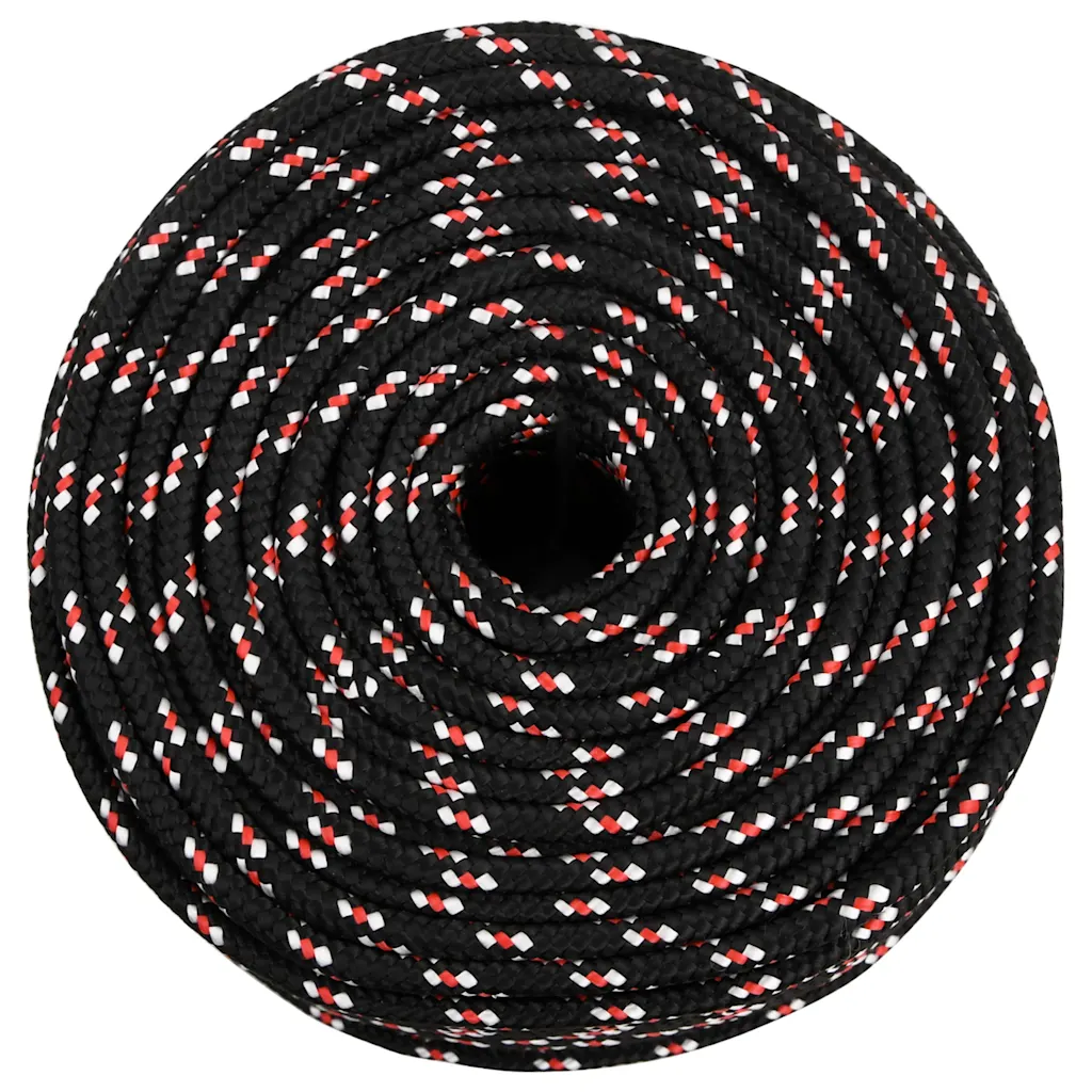 Polüpropüleenist paadiköis, must, 10 mm, 500 m rull