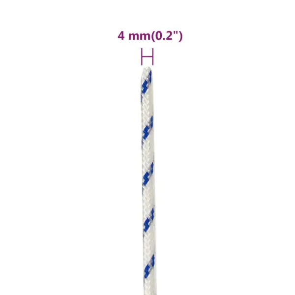 Polüpropüleenist paadiköis, valge, 4 mm, 100 m – 6