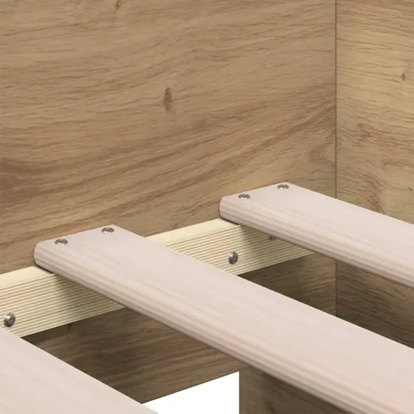 Päevavoodi sahtlite ja seljatoega, käsitöötamm, 90 x 200 cm, tehispuit – 9