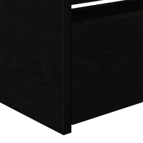 Päevavoodi sahtlitega üheinimesele, must tamm, tehispuit, madratsile 90 x 190 cm – 7