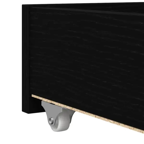 Päevavoodi sahtlitega üheinimesele, must tamm, tehispuit, madratsile 90 x 190 cm – 8