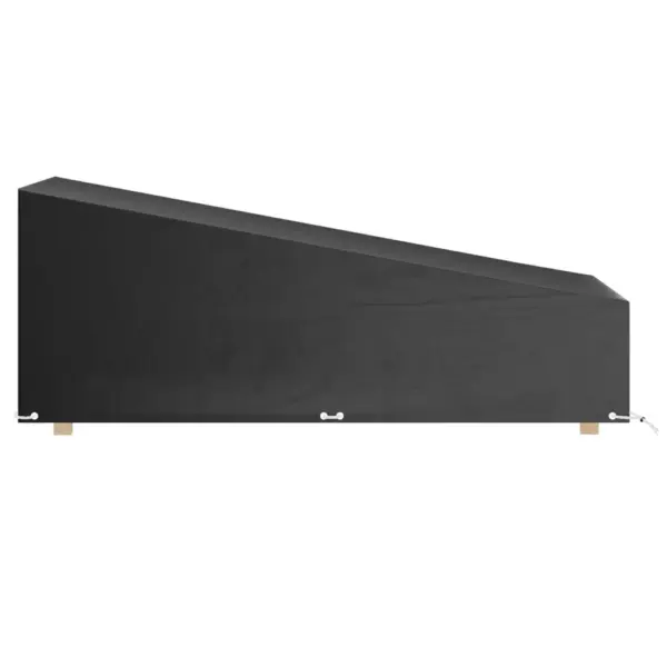 Vee- ja UV-kindlad päevitustooli katted, 2 tk, must, 205 x 75 x 40/70 cm, PE, 12 aasaga ja kinnitusnööriga – 3