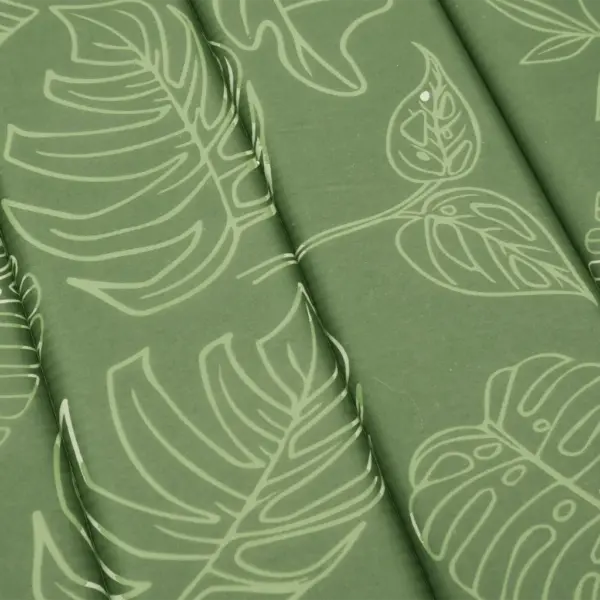 Päevitustooli padi lehemustriga, roheline, oxford-kangas, 200 x 50 x 4 cm – 7