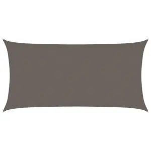 Ristkülikukujuline päikesepuri HDPE-st, antratsiithall, 3 x 6 m, 160 g/m²