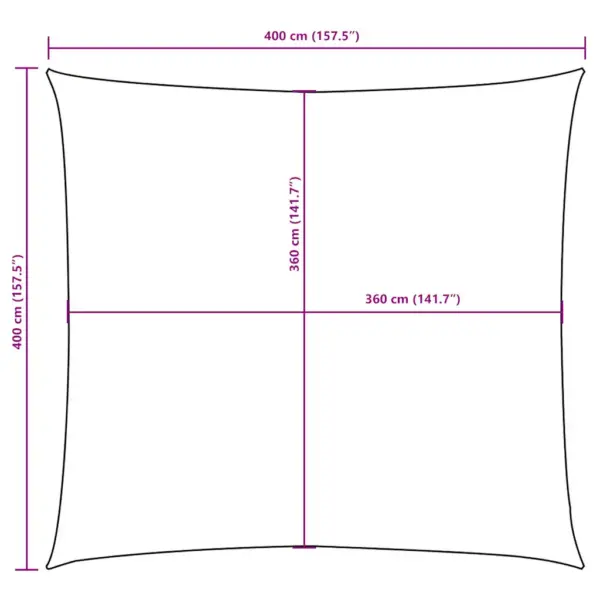 Veekindel UV-kaitsega kandiline päikesepuri 4 x 4 m, oranž oxford-kangas – 10