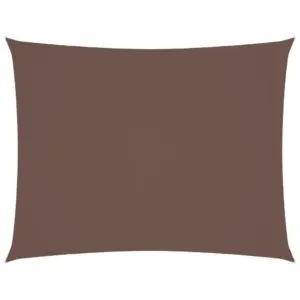 Veekindel ristkülikukujuline päikesepuri UV-kaitsega, pruun PU-kattega oxford-kangas, 6 x 7 m