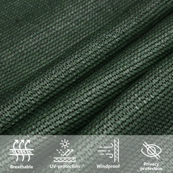 Ristkülikukujuline HDPE päikesepuri, tumeroheline, 2,5 x 3,5 m – 11