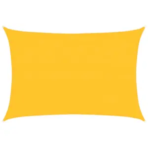Päikesepuri aeda ja terrassile, kollane HDPE, ristkülik, 4 x 5 m, 160 g/m²