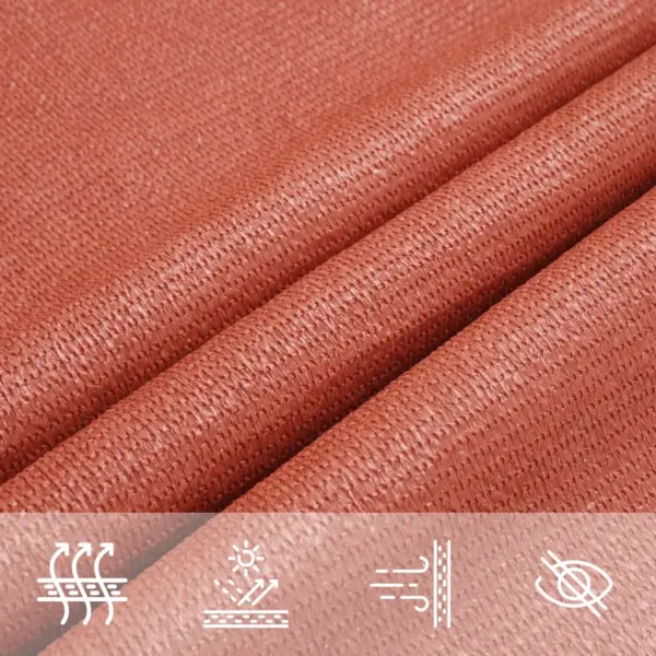 Päikesepuri HDPE, terrakota, kandiline, 3,6 x 3,6 m, 160 g/m² – 7