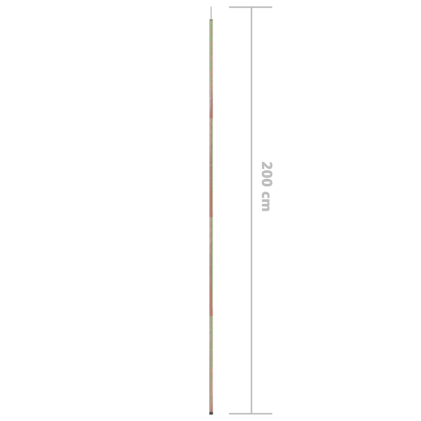 Päikesepurje postid tsingitud terasest, 2 tk, 200 cm, nööride ja vaiadega – 6