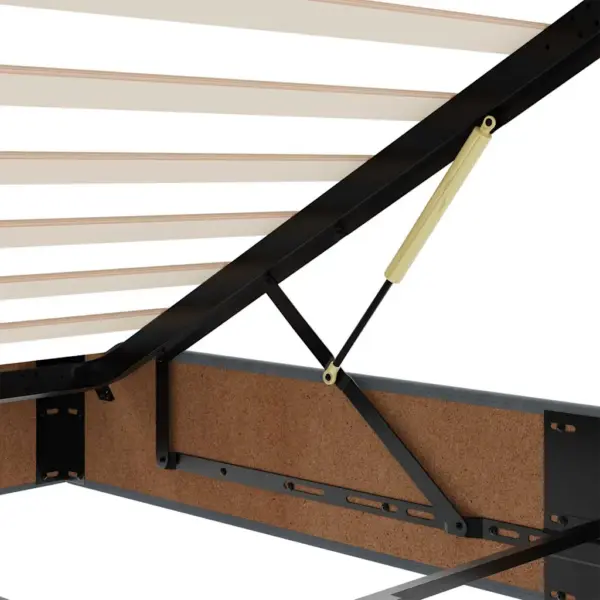 Panipaigaga ottomani voodi madratsi ja kattemadratsiga, tumehall samet, 140 x 200 cm – 13