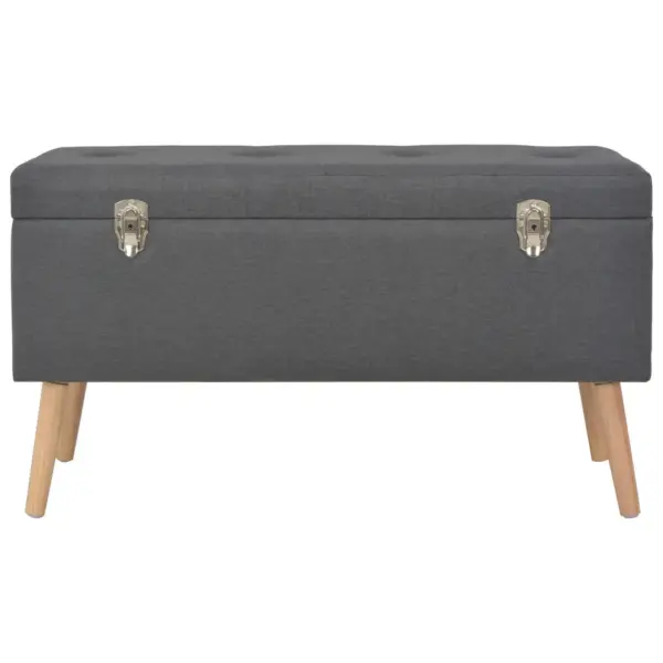 3-osaline panipaigaga tumbakomplekt, tumehall polüsterkangas, puidust jalad – 11