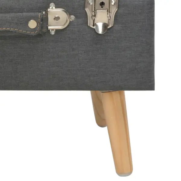 Panipaigaga jalapink, tumehall kangas, puidust jalgadega, 40 x 33 x 33 cm – 8