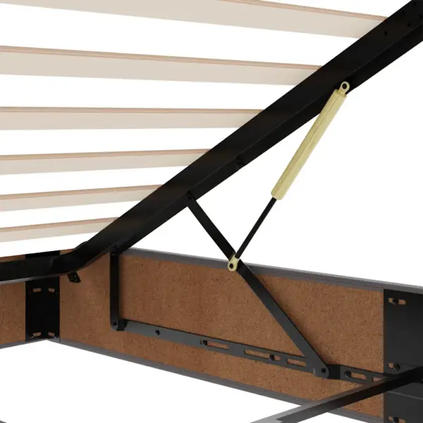 Panipaigaga ottomani voodi madratsi ja kattemadratsiga, hall kunstnahk, 90 x 200 cm – 13