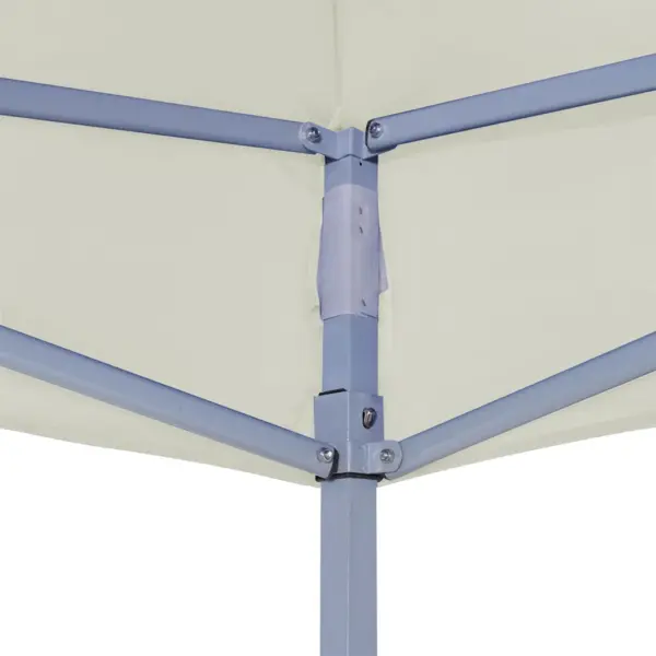 Peotelgi katus 4 x 3 m, kreemjasvalge, 270 g/m², PVC-kattega 600D oxford-kangas – 6