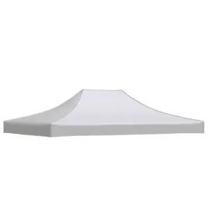 UV-kindel ja vettpidav peotelgi katus pop-up telgile, valge, 4 x 3 m, PVC-kattega 600D oxford-kangas