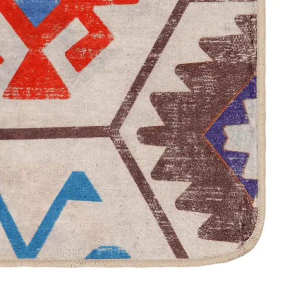 Pestav mitmevärviline sametvaip libisemisvastase põhjaga, 120 x 180 cm – 3