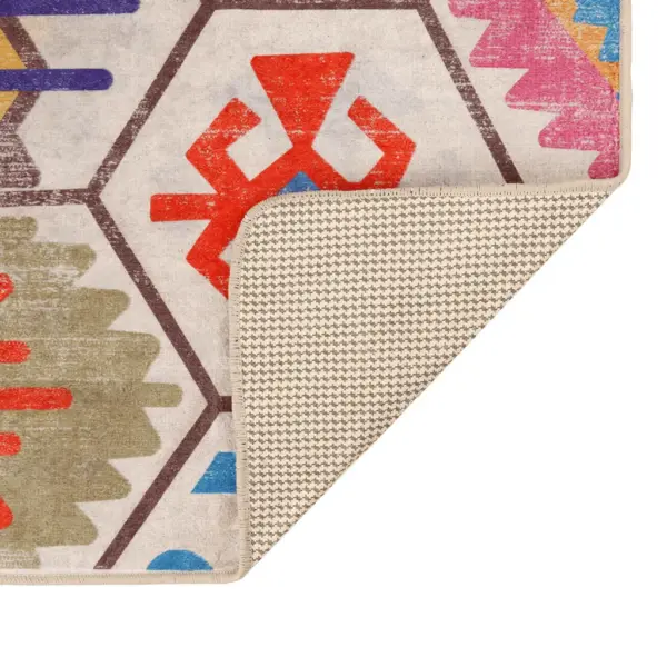 Pestav mitmevärviline sametvaip libisemisvastase põhjaga, 120 x 180 cm – 4