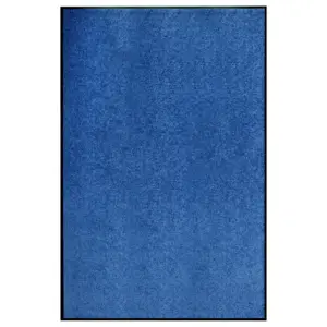Pestav sinine uksematt libisemiskindla PVC-põhjaga, 120 x 180 cm