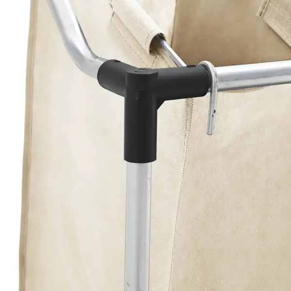 Pesusorteerija 4 kotiga ratastel, kreemjasvalge, terasraam – 8