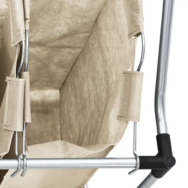 Pesusorteerija 4 kotiga ratastel, kreemjasvalge, terasraam – 10