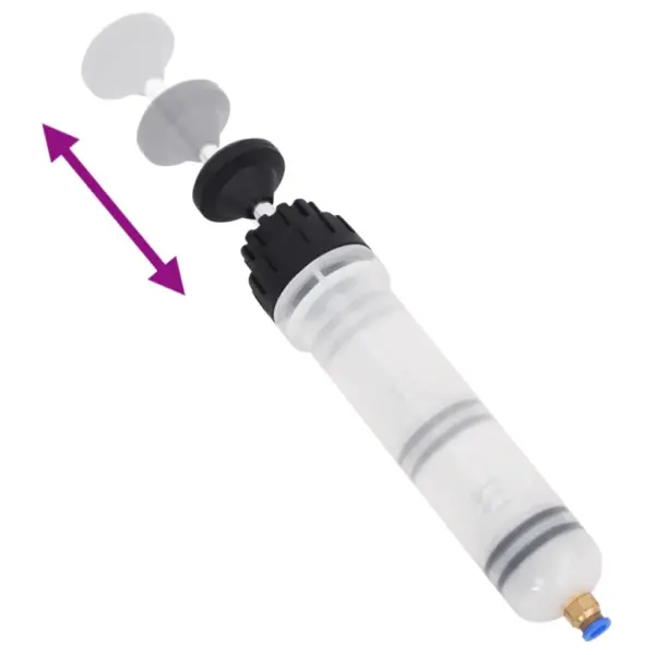 Pidurivedeliku õhutuspump läbipaistva toruga, valge ja must, 0,2 l – 7