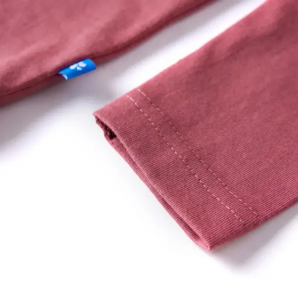 Pika varrukaga lastesärk dinosauruse trükiga, tumepunane, suurus 116 – 5