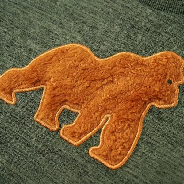 Pikkade varrukatega lastesärk gorillamotiiviga, khaki, suurus 140 – 4