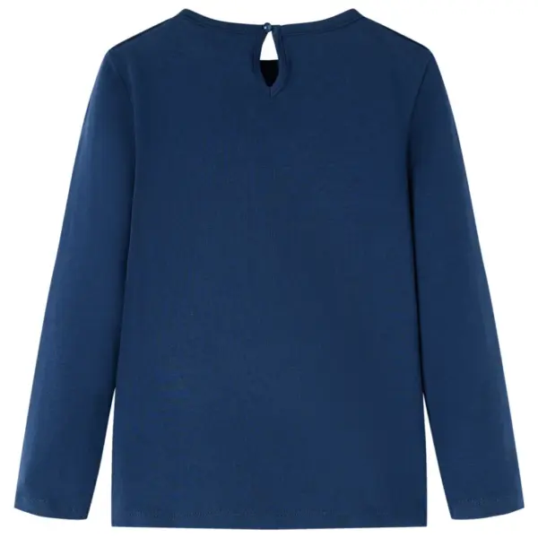 Pikkade varrukatega lastesärk hobusekujundiga, tumesinine, suurus 92 – 2