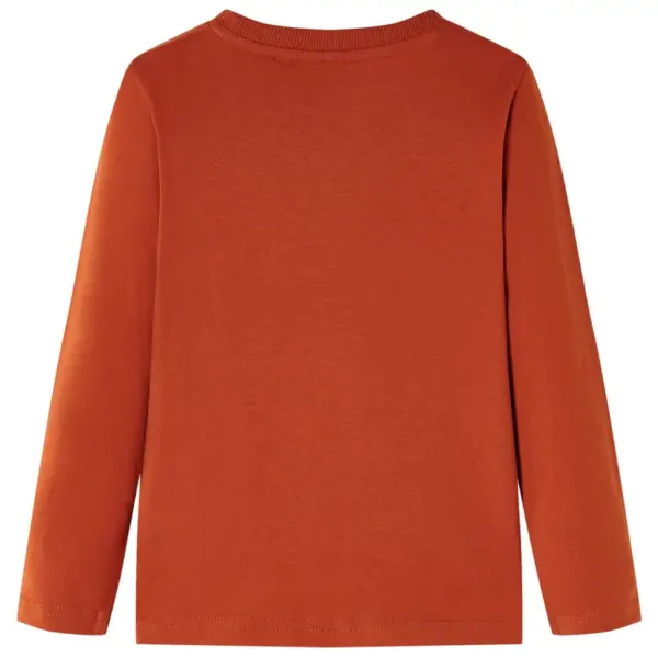 Pikkade varrukatega lastesärk karutrikiga, hele roostepruun, suurus 116 – 2