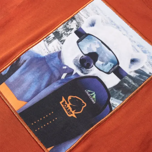 Pikkade varrukatega lastesärk karutrikiga, hele roostepruun, suurus 116 – 4