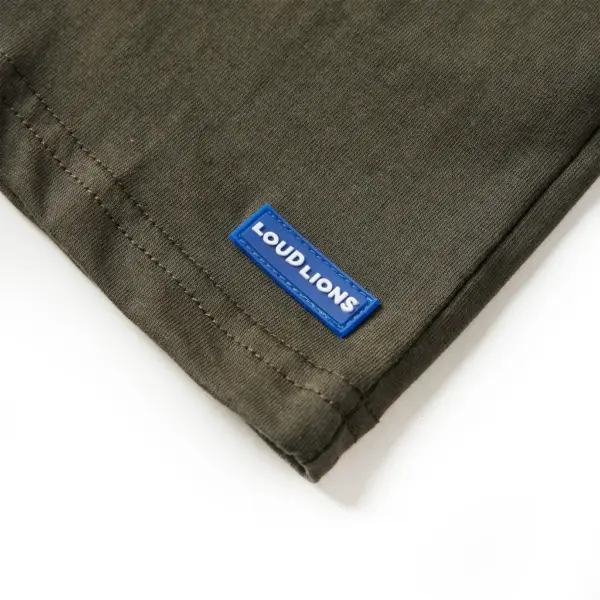 Pikkade varrukatega lastesärk rula trükiga, khaki, 100% puuvill, suurus 116 – 5