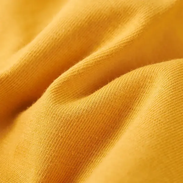 Pikkade varrukatega lilletrükiga lastesärk volangidega, tume ooker, suurus 128 – 7