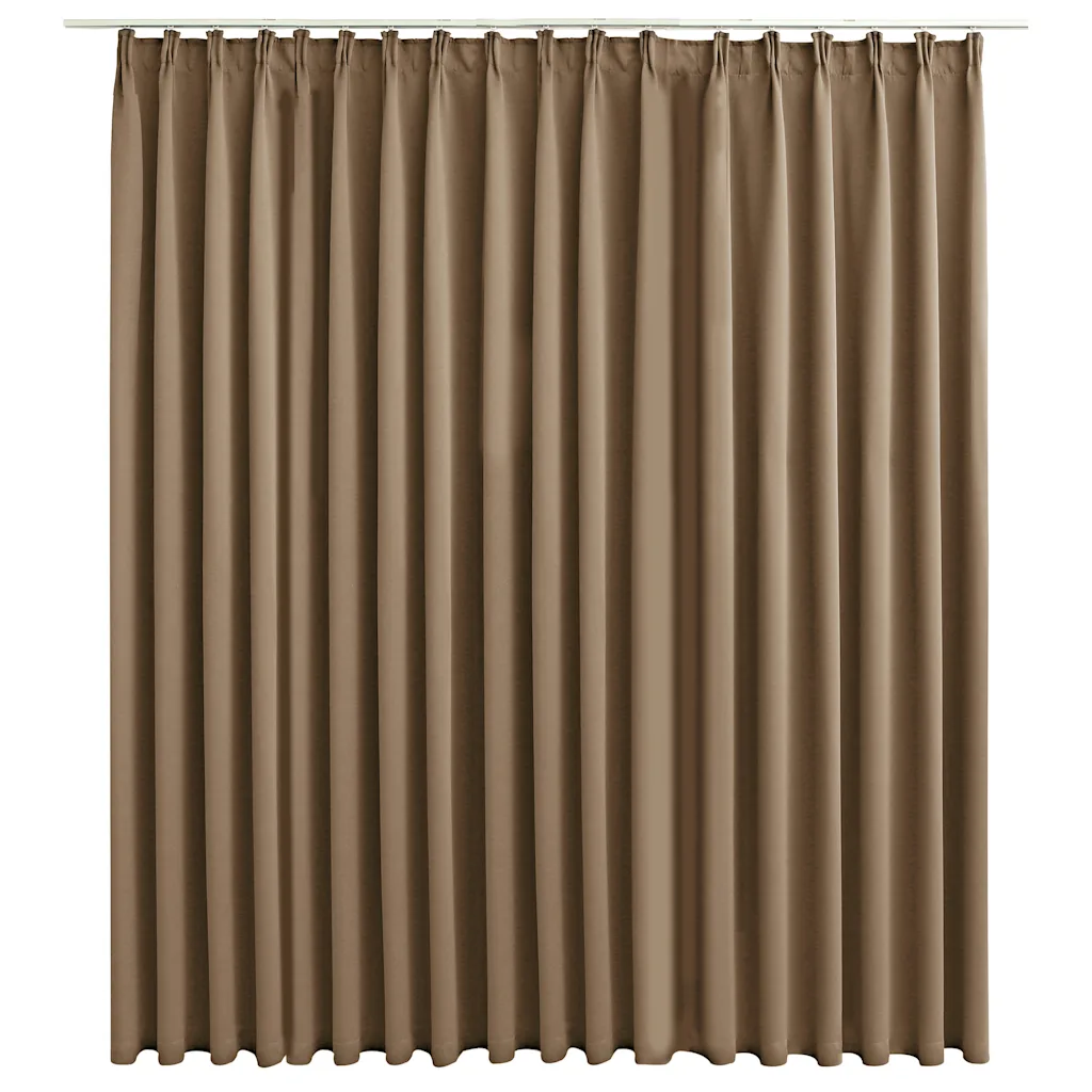 Pimendav kardin metallkonksudega, hallikaspruun, 290 x 245 cm