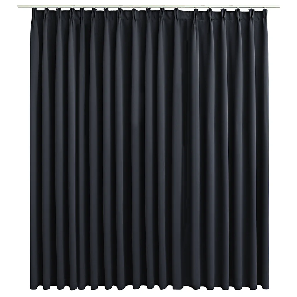 Pimendav kardin metallkonksudega, must, 290 x 245 cm
