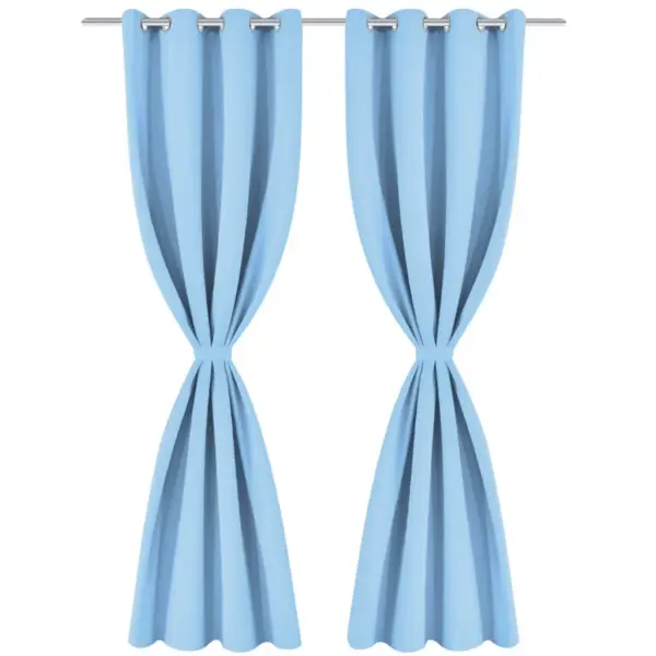 Pimendav kardin metallöösidega, türkiissinine, 270 x 245 cm – 3