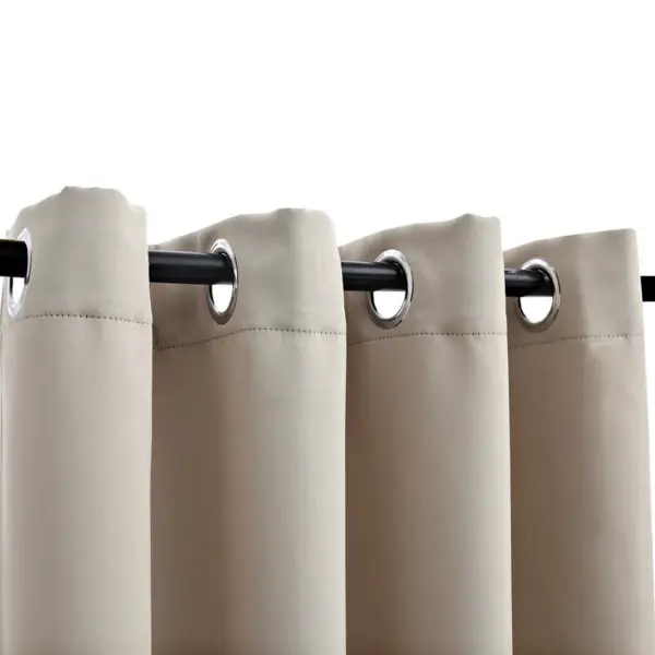 Pimendav kardin metallrõngastega, beež, 290 x 245 cm – 3