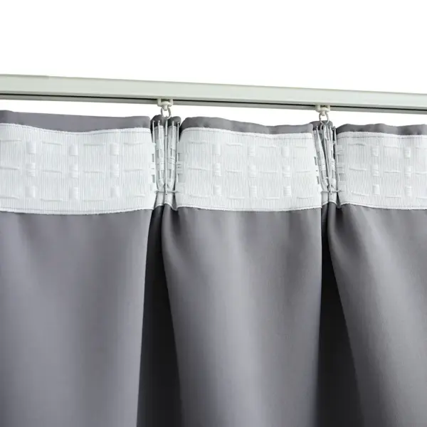 Pimendavad kardinad metallkonksudega, 2 tk, hall, 140 x 245 cm - 4