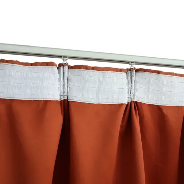 Pimendavad kardinad konksudega, 2 tk, roostevärvi, 140 x 175 cm – 4